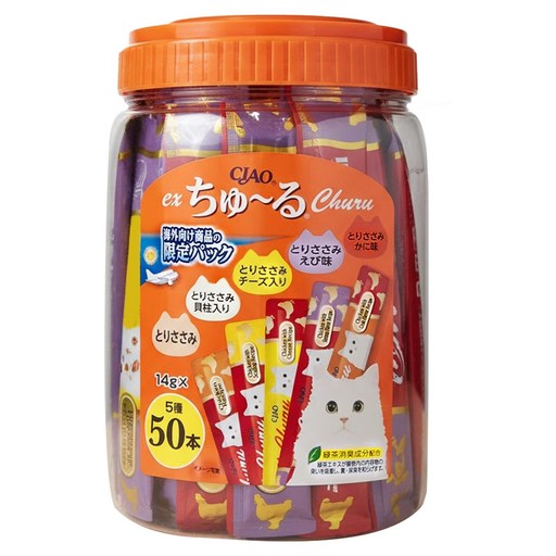 INABA CIAO 肉泥條, 700g, 1桶, 雞肉綜合海陸