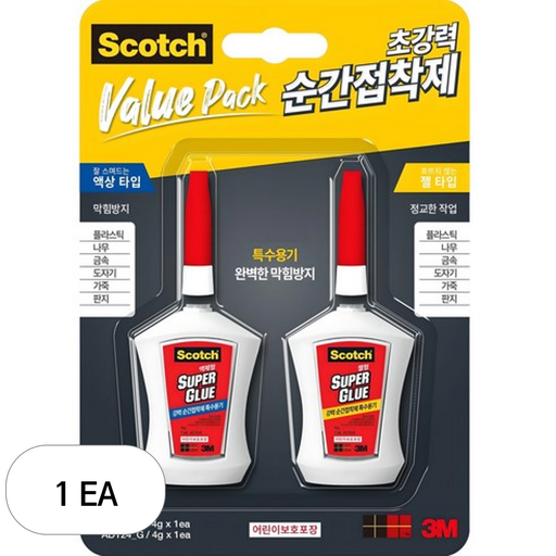 스카치 순간접착제 멀티팩 액상타입 + 젤타입 세트