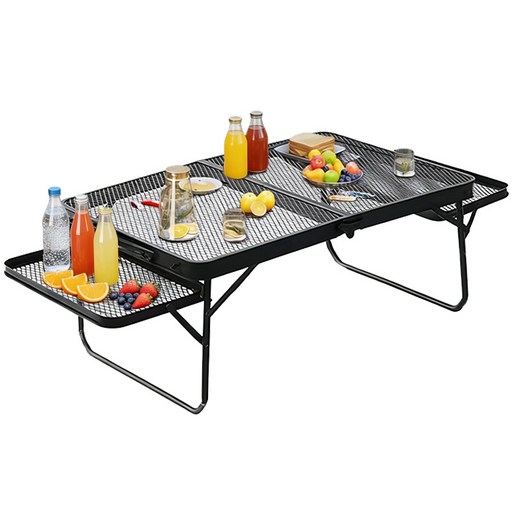 지칸디 초경량 휴대용 접이식 캠핑 테이블, 아웃도어 메쉬 테이블