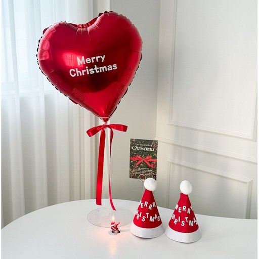 하피블리 하트 레터링 풍선 크리스마스 파티 용품 이벤트 장식 세트, 1개, 크리스마스하트레터링세트