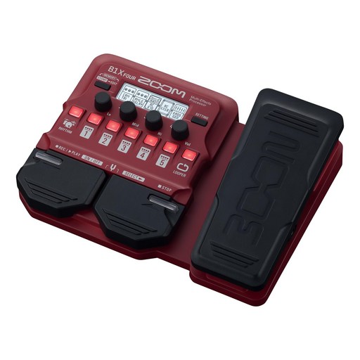 ZOOM B1X FOUR 71 9 5 줌 베이스 멀티 이펙터 페달 첨부 레드 이펙트 앰프 캐비닛