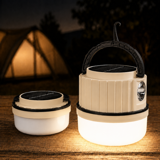 충전식 LED 캠핑랜턴 손전등 겸용 태양광 보조충전 USB 출력 IPX4 생활방수