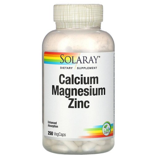 솔라레이 칼슘 마그네슘 아연 250정 Solaray Calcium Magnesium Zinc, 1팩