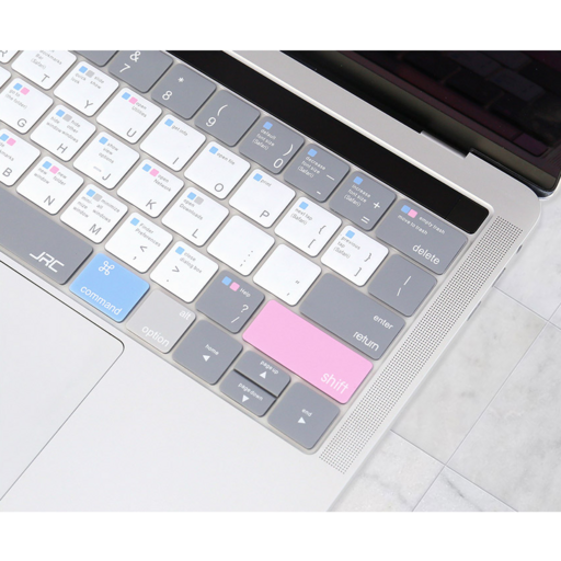 [폰데코] 맥북 에어 프로 레티나 13 15 M1 키보드 스킨 커버 편리한 단축키 기능, 핑크