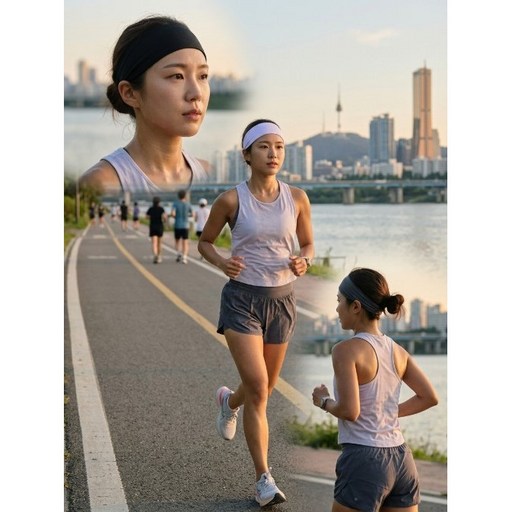 히랑스 스포츠 헤어밴드 1+1 남녀공용 땀흘림방지