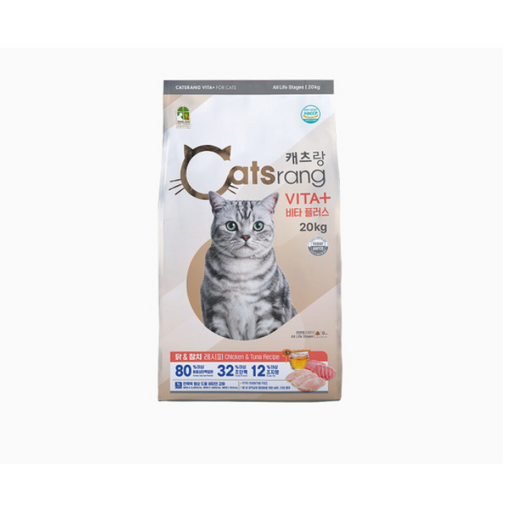 캐츠랑 전연령 고양이 건식사료, 닭+참치, 20kg, 1개