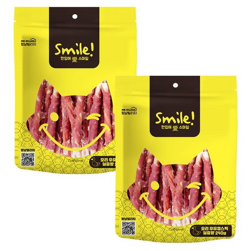 멍냥빌리지 스마일 강아지 우유껌 스틱