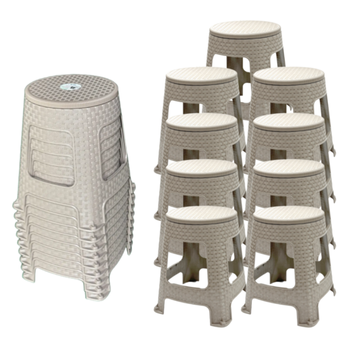 나코 플라스틱 라탄의자 간이 보조 테라스 원형 회전의자 카페, 9개, 회전의자 모카그레이