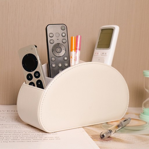 아르제이 리모컨 정리함 보관함 거치대 칸막이 꽂이, 1개, white