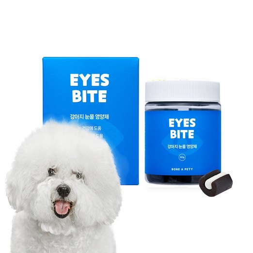 본아페티 강아지 눈물 개선 영양제 아이즈바이트 눈곱 눈꼽 눈물자국 제거, 눈물개선눈건강, 5개, 80g