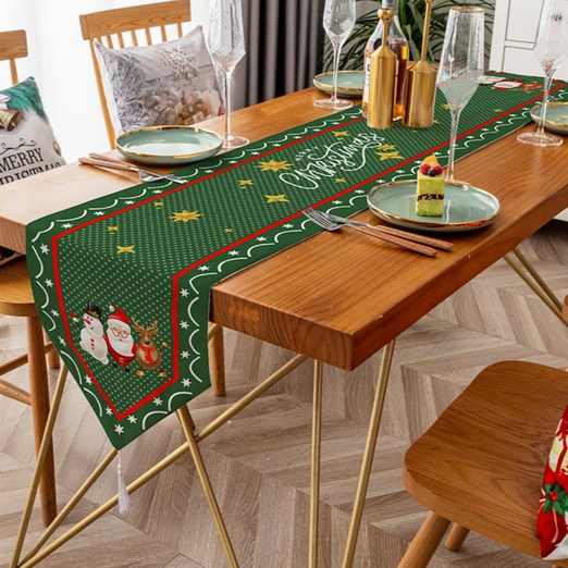 에코스윗 크리스마스 식탁 테이블 러너 식탁보 홈파티