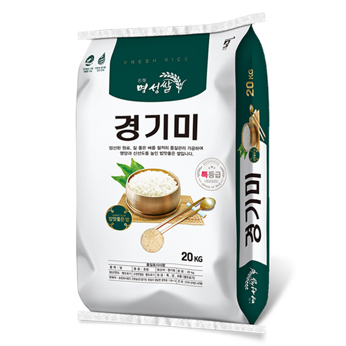 명성쌀 든든한쌀 경기미 특등급, 1개, 20kg 명성쌀 든든한쌀 경기미 특등급, 1개, 20kg
