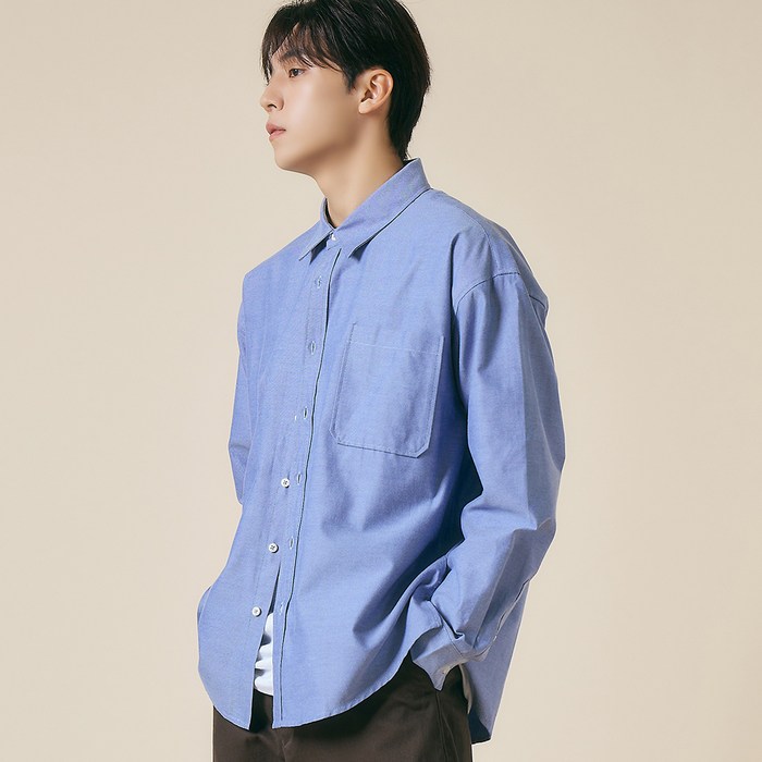 엘엑스티 남성용 옥스포드 오버핏 면혼방 긴팔 셔츠 엘엑스티 남성용 옥스포드 오버핏 면혼방 긴팔 셔츠