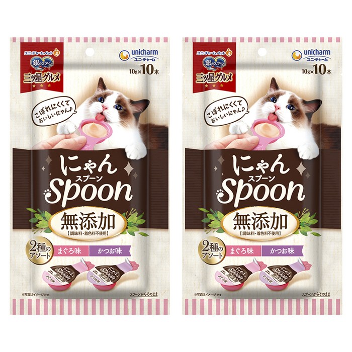 유니참긴노스푼 고양이 냥스푼 무첨가 간식캔 10p