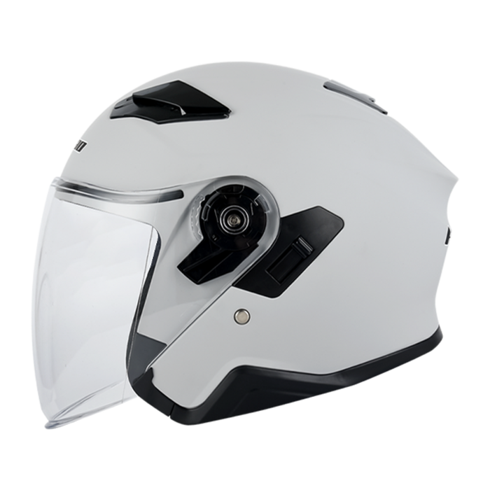 리버폭스 오토바이 라이더 모터사이클 헬멧 오픈페이스, 무광화이트