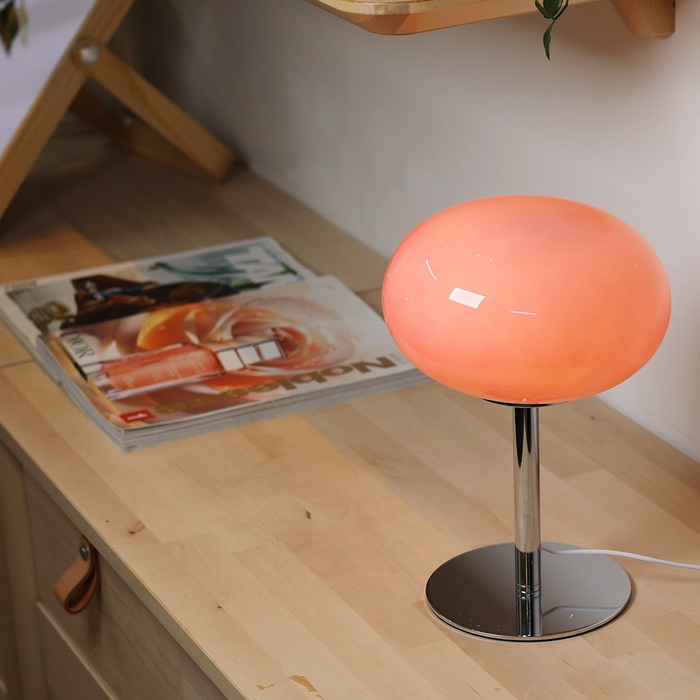 루미트론 OVAL 글라스 LED 단스탠드 무드등, 피치