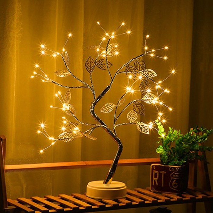 나무무드등 소소 LED 미니 나무 조명 무드등 수유등 수면등 미니트리, 나뭇잎 조명