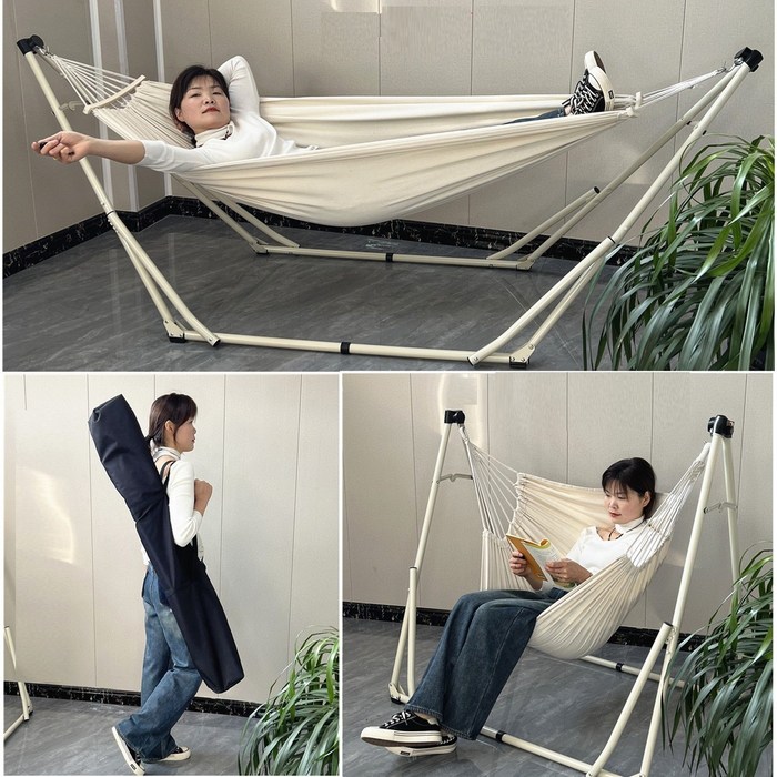 캠핑해먹 이지웜야외용 실내해먹침대 가정용해먹의자 테라스 해먹의자 해먹해먹대