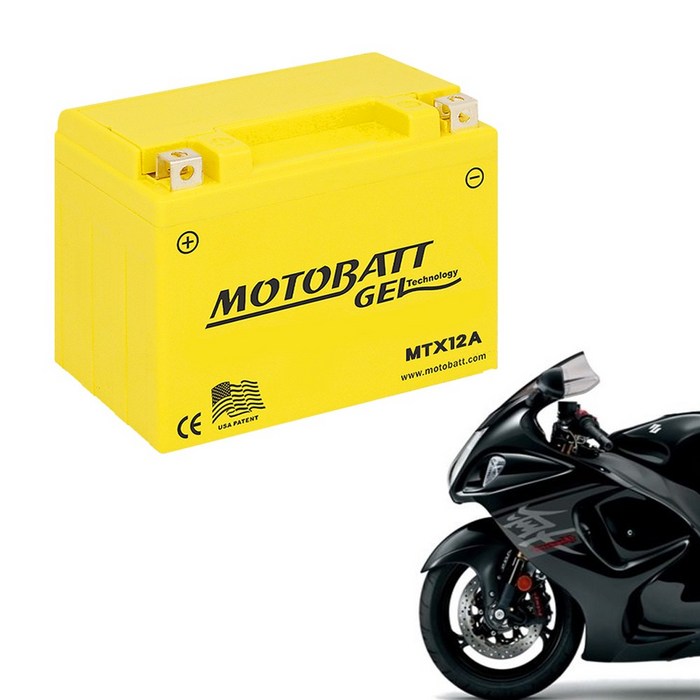 모토뱃젤 오토바이배터리 MTX12 12V 12AH YTX12BS YTX14BS 밧데리, 1개, 스즈키 GSX1300R