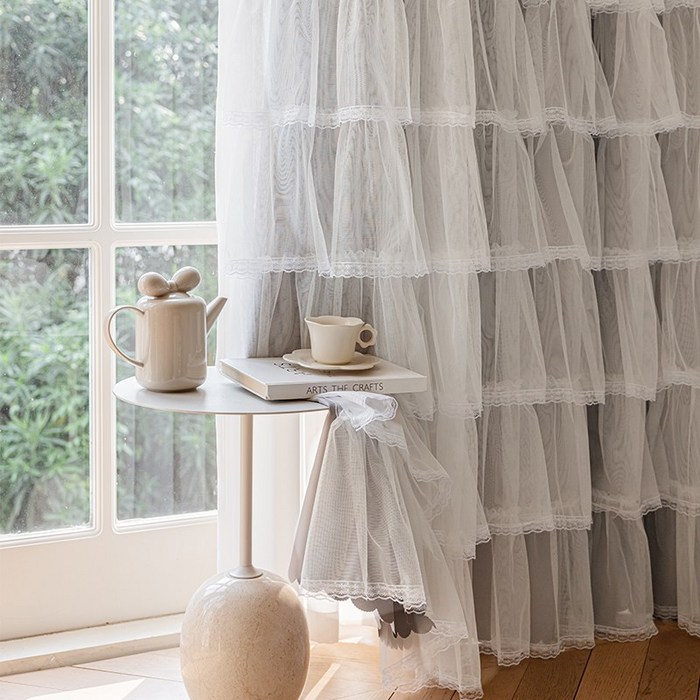 거실 암막레이스 이중 아일렛 커튼11 안방커텐 2장