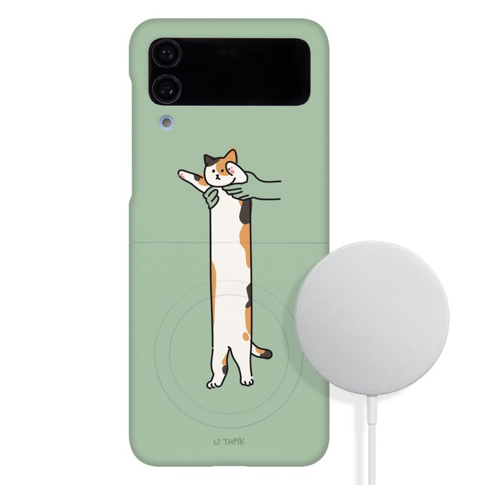 갤럭시z플립4 전용 F721 디자인 맥세이프 하드 핸드폰 케이스