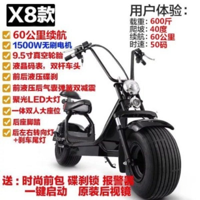 할리 전동 스쿠터 광폭 휠 전기 오토바이 바이크 60V