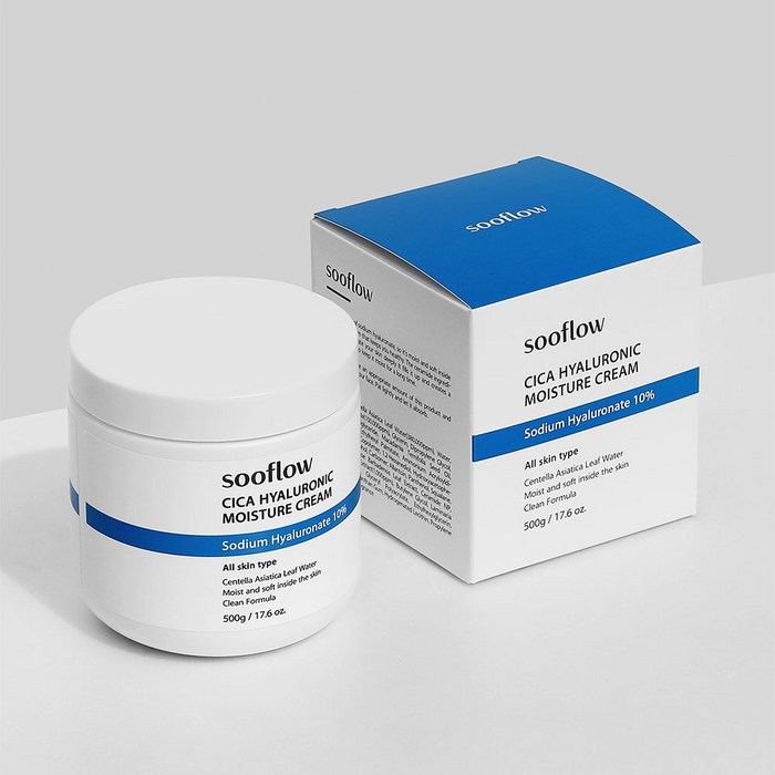 Sooflow 스플로우 히알루론산 시카 병풀잎수 나이아신 비타민 대용량 크림 500g 1개, 500g, 1개 Sooflow 스플로우 히알루론산 시카 병풀잎수 나이아신 비타민 대용량 크림 500g 1개, 500g, 1개
