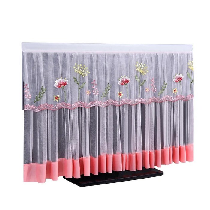 자수 레이스 텔레비전 먼지 커버 원단 컴퓨터 모니터 보호 프린트