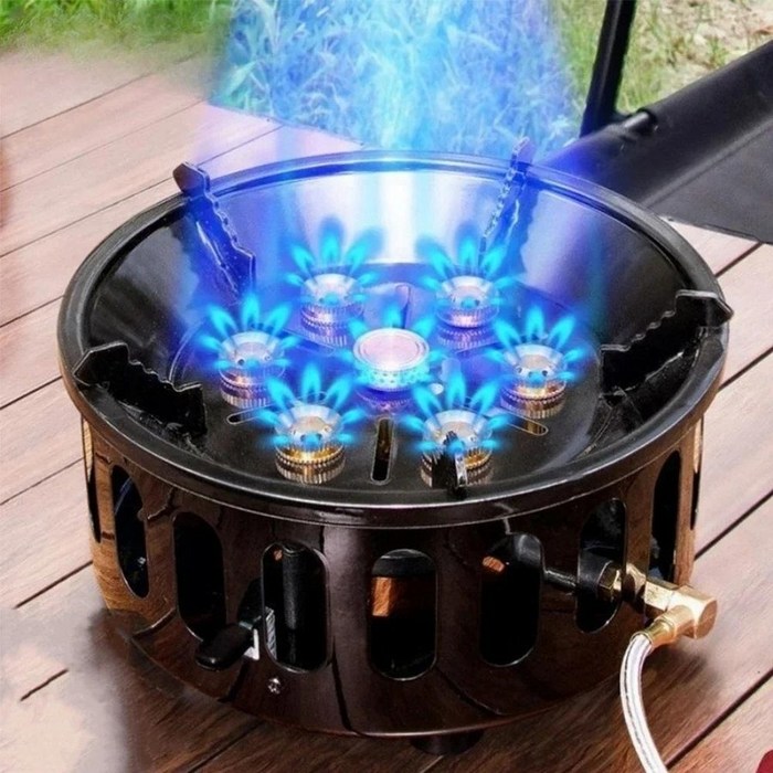 고화력 강력 캠핑 스토브 강염버너 7구 방풍 19800W