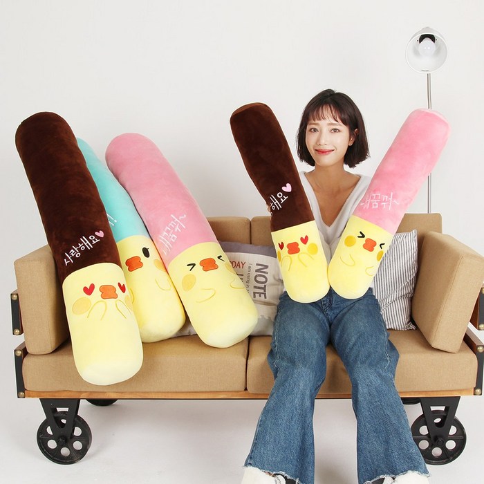 드림에버 대형 빼빼로 인형 롱쿠션 3종 커버분리 110cm 60cm  (옵션선택 필수)