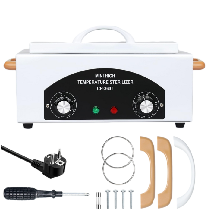 Mochae 고온 멸균기 대용량 소독기 네일 미용 도구 다용도 미니 소독기 의료 치과 구강 장비 살균기 미용실 헤어샵  ﻿