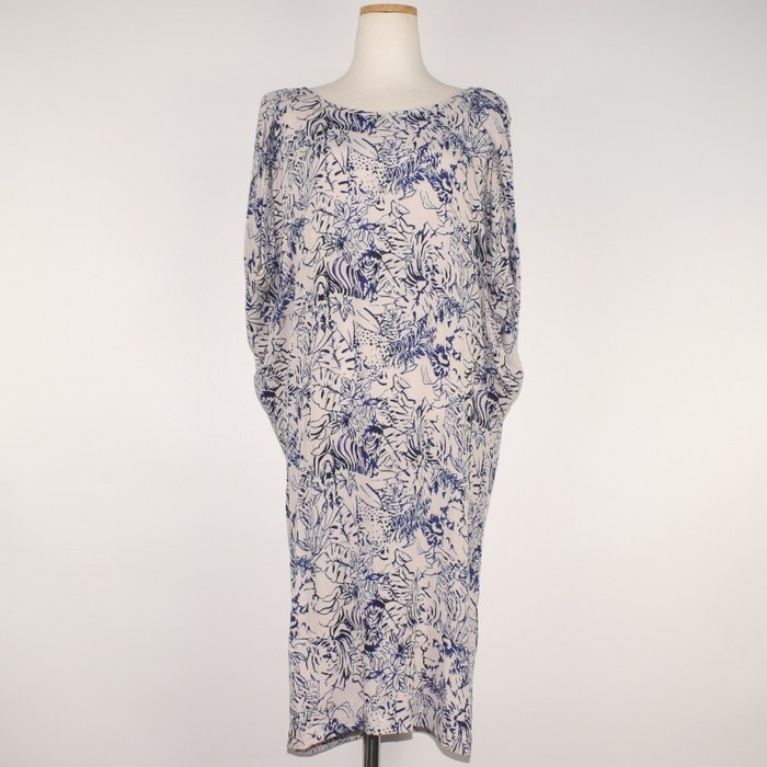 빈티지테크 3130.마쥬Maje 꽃무늬 레이온 반팔원피스정품여성