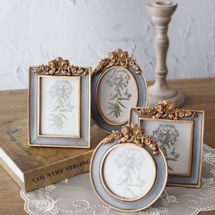 루카 미니 엔틱액자 벽걸이 겸용 탁상액자 빈티지 인테리어