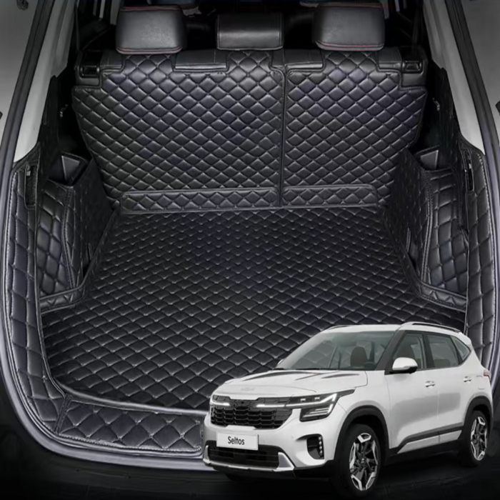 럭키카 셀토스 트렁크매트 신형 차박매트 카매트 풀커버 도어매트증정, 블랙, 셀토스 시그니처그래티비사운드유