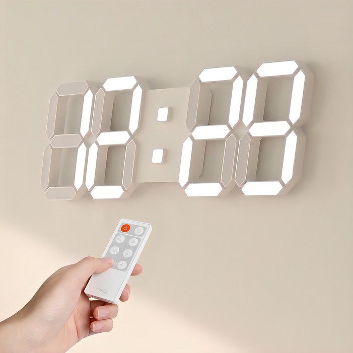 무아스 퓨어 39cm 슬림형 LED 벽시계 L, 화이트 무아스 퓨어 39cm 슬림형 LED 벽시계 L, 화이트