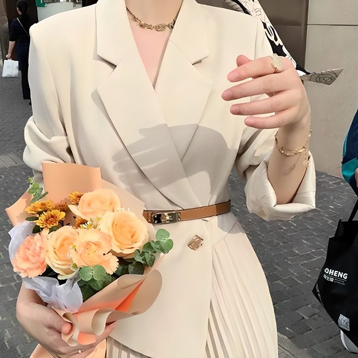 비비에모 언발란스 정장재킷 플리츠 스커트 원피스 세트 00600 비비에모 언발란스 정장재킷 플리츠 스커트 원피스 세트 00600