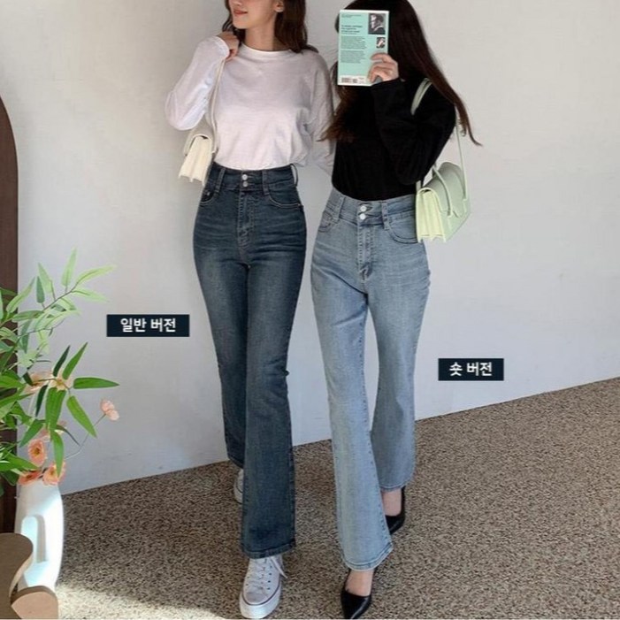 큐니걸스 여성용 수선놉42 투버튼 부츠컷 데님팬츠롱숏기본 3단기장 큐니걸스 여성용 수선놉42 투버튼 부츠컷 데님팬츠롱숏기본 3단기장