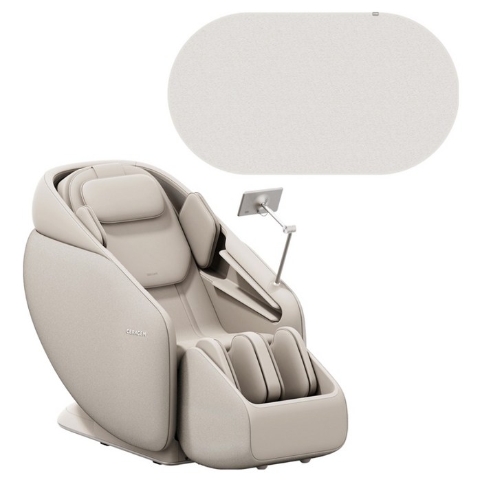 세라젬 파우제 M10 안마의자  러그 세트 방문설치, CGM EMCG2403, 베이지