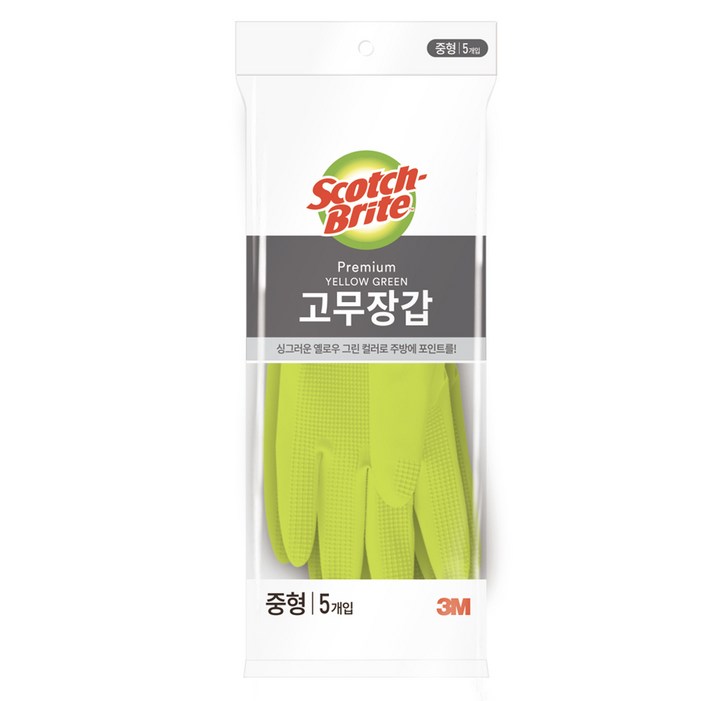 스카치브라이트 프리미엄 고무장갑 5개입