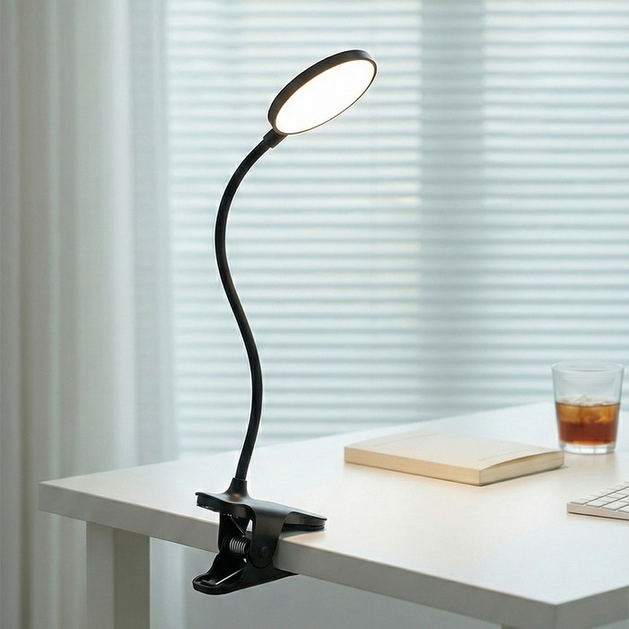 레토 클립형 무선 LED 스탠드 LLSC10, 블랙