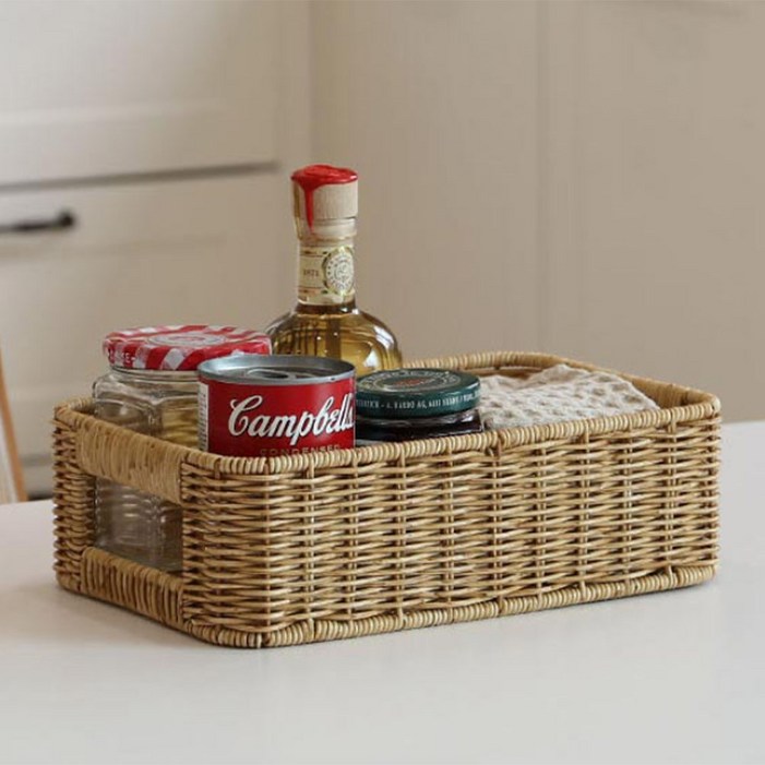 네이쳐리빙 데이지가든 내츄럴 라탄 바구니