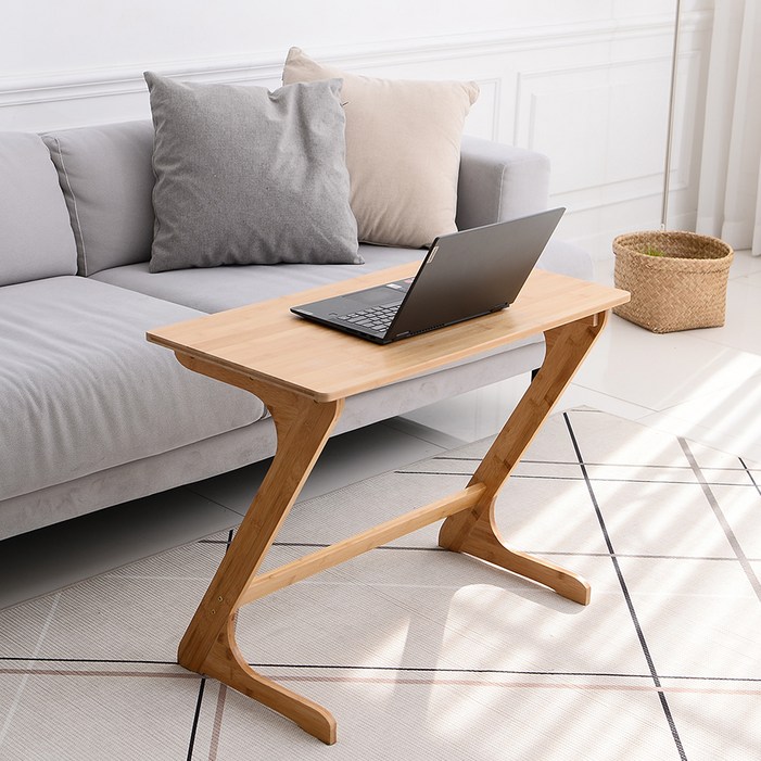 아이코닉하우스 플레인 원목 사이드 테이블 800, 단일 색상