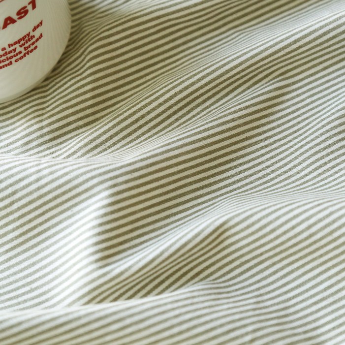 까사베르데 천팜 대폭 20수 선염면 브랜디 스트라이프 원단 1마 1477
