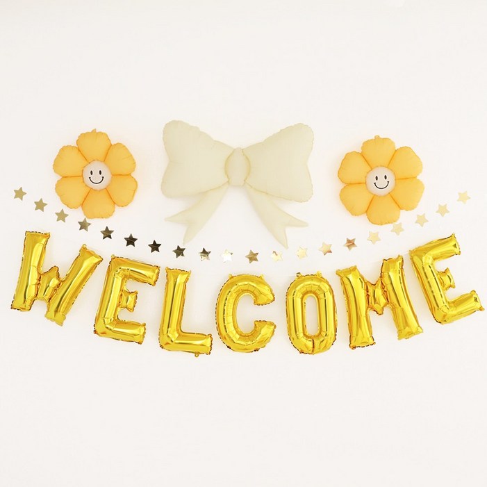 WELCOME 웰컴 풍선세트 환영이벤트 축하 파티 WELCOME 웰컴 풍선세트 환영이벤트 축하 파티