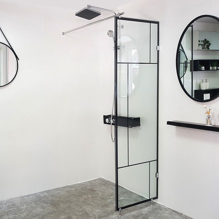 안전강화유리당일발송 A6마트 욕실파티션 55종 모음 DIY 쉬운설치 샤워부스, 피트격자파티션600