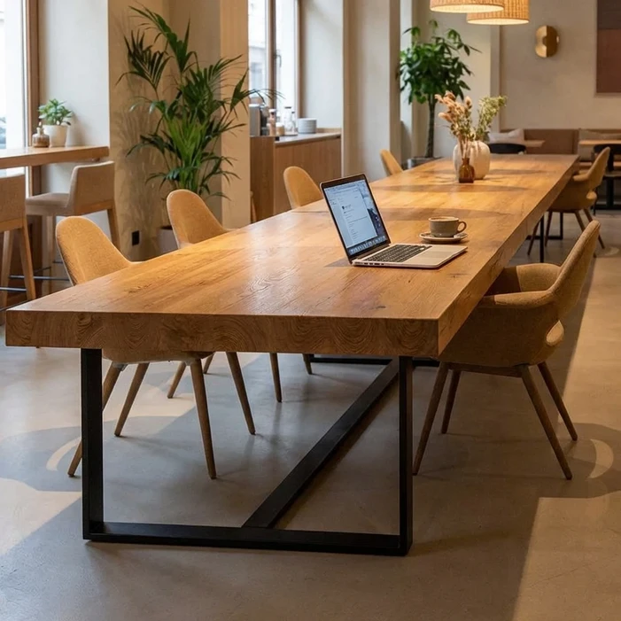 오비아 원목 대형 우드슬랩 테이블 거실 식탁, 내츄럴오크