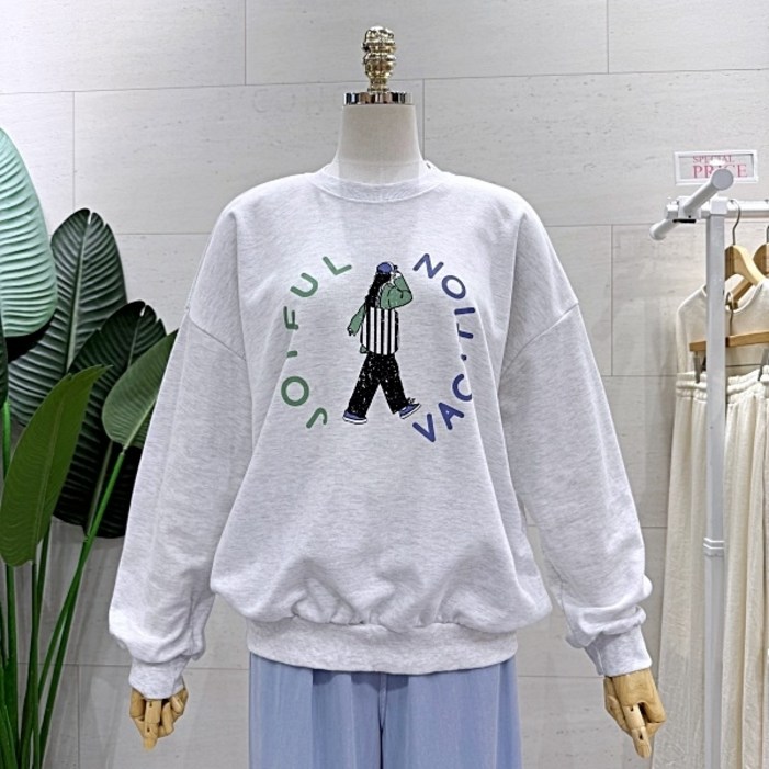 에잇컨셉 루즈핏 긴팔 조이플 맨투맨 C25I7FTS062BC1