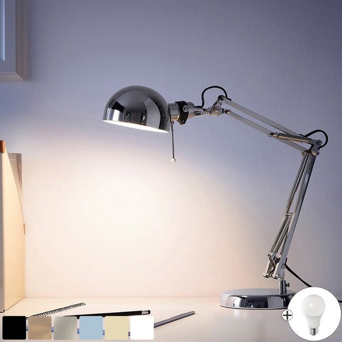 이케아 단스탠드 독서등 작업등 포르소 (LED전구증정)