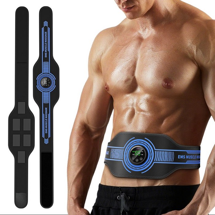 PERFFIER퍼피어 하루15분 몸매관리용 EMS저주파 복근 운동 벨트 뱃살을 녹여주는 10가지 트레이닝 모드39단계 자극 강도 홈 트레이닝 필수템