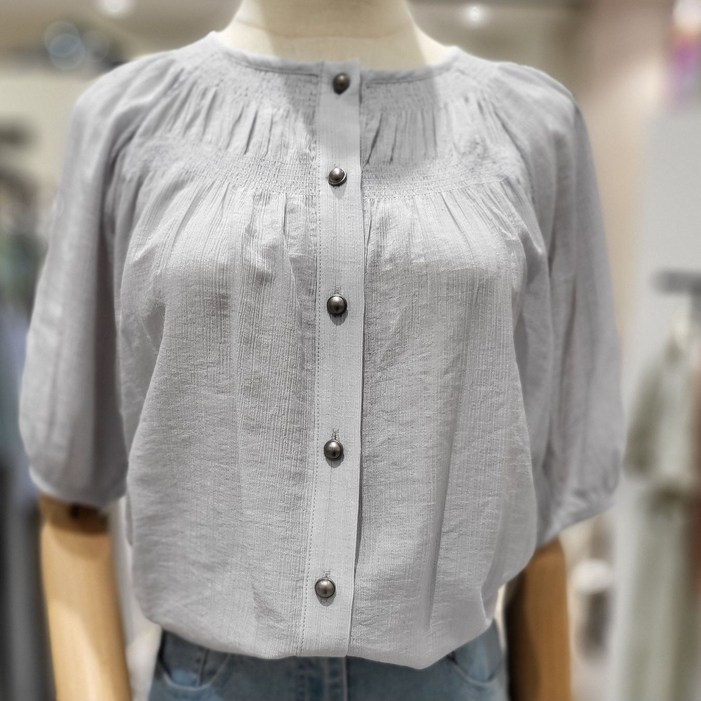 나이스클랍 NICE CLAUP 라운드넥 반팔 요루블라우스A252PWB518 452588